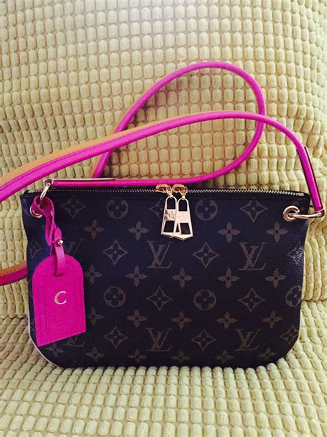 pink lv purse|lv purse with pink strap.